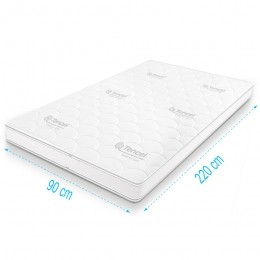 TopdekmatrastraagschuimTencelDeluxe90x220dikte11cm