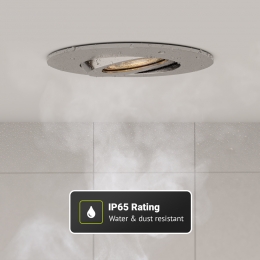 NapelsLEDinbouwspotextraplat-8W570lm-2700Kwarmwit-Dimbaar-Rond-360Kantelbaar-IP65waterdicht-RVS