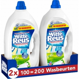 2xWitteReusWasmiddelGel100Wasbeurten45liter