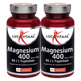 GratisVerzending2xLucovitaalMagnesium400L-Tryptofaan60capsules