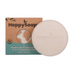 HappySoaps3-in-1TravelWashBarBeachBreeze40gr