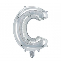 Letterballonzilverkleurig-32cm-C