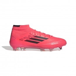adidasF50EliteMidGrasVoetbalschoenenFGFelroodZwartZilver