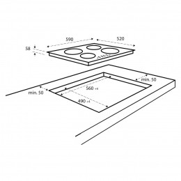 InventumIKI6008MATInductiekookplaatZwart