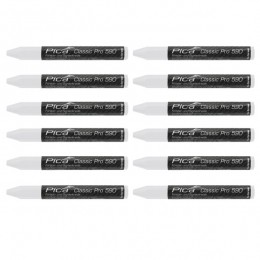 Pica59052MarkeerkrijtPro-Wit-12x120mm12st