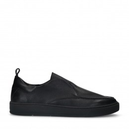Zwartelerenloafers