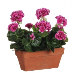 MicaDecorationsGeraniumKunstplant-L29xB13xH40cm-Paars