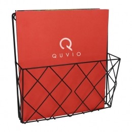 QUVIOTijdschriftenorganizerwand-25x26cm-Metaal-Zwart