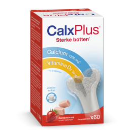 CalxPlusAardbei60Kauwtabletten