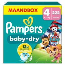 PampersBabyDryLuiersPawPatrolMaat49-14kg222stuks