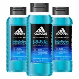 3xAdidasShowerGelActiveSkinMindCoolDown250ml