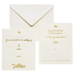 Uitnodigingenbruiloft-20stuks-goud