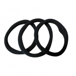 4xHairModeElastiekenBadstofGrootZwart3stuks