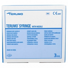 TerumoSpuit3mlNaald23g1St25x6mm100