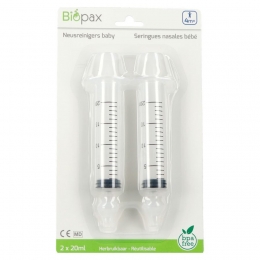 BiopaxNeusreinigerBaby4m2x20ml2Neusstuk