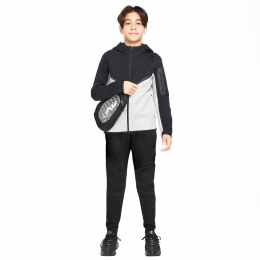 NikeTechFleeceSportswearTrainingspakKidsZwartLichtgrijsZwart