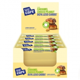15xWeCareLowerCarbBarCaramelChocoPeanut35gr