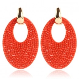 OvaledamesoorbellenCillaJewelsRoodGoudkleurig