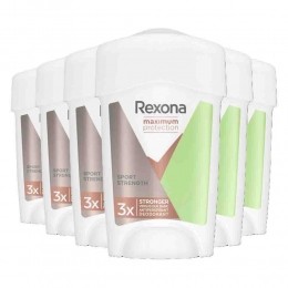 6xRexonaDeodorantStickCreamMaximumProtectionSportStrength45ml