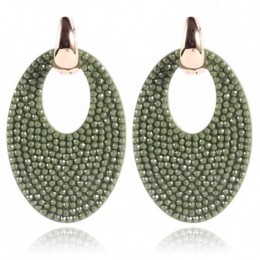 OvaledamesoorbellenCillaJewelsGroenGoudkleurig
