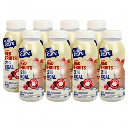 8xWeCareMealReplacementDrinkRedFruits236ml