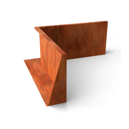 FrontaKeerwandenCortenstaalHoekstuk1000x200x350mmGeroba-Geroba