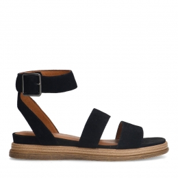 Zwartesudeplateausandalen