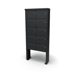 Multiboxbrievenbus2breed5hoogzwartIGeroba-Geroba