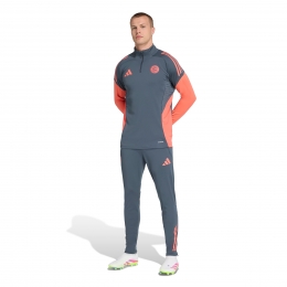 adidasBayernMnchenTrainingspak14-Zip2025-2026DonkergrijsOranje