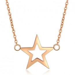 DameskettingCillaJewelsEdelstaalVerguldStarRose
