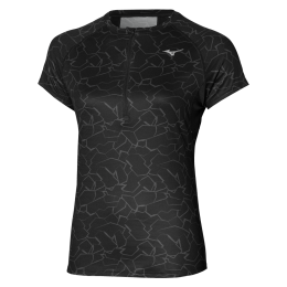 MizunoGRAPHICTRAILT-SHIRTHardloopschoenenZwartDamesMaatM