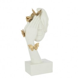 J-LinedecoratieGezichtVlindersStaander-polyresin-wit