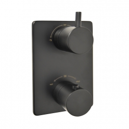 BWSAfbouwdeelCemalDoucheThermostaat2WegMatZwart