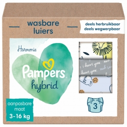 8xPampersHarmonieHybridWasbareLuiers3stuks