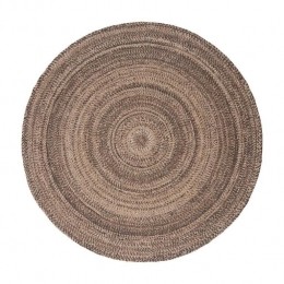Interieur05RondwollenvloerkleedGapoDonkerbruingemeleerd