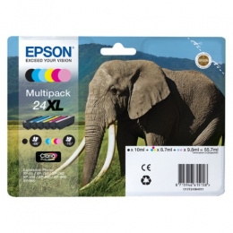 Inktcartridgeepson24xlt2438zwart5kleuren