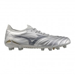 MizunoMoreliaNeoIVBetaEliteGrasVoetbalschoenenFGZilverGrijsGoud