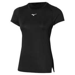 MizunoDRYAEROFLOWT-SHIRTHardloopschoenenZwartDamesMaatL