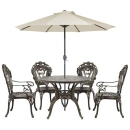 Beliani-SAPRI-Tuinset-Bruin-Aluminium