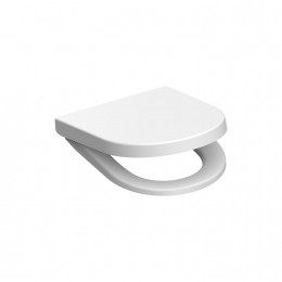 ToiletzittingSchutteWhiteDuroplastMetSoftCloseEnQuickReleaseD-VormGelaktWit