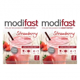 2xModifastIntensiveMilkshakeAardbei8x55gr