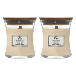 2xWoodWickGeurkaarsMiniVanillaBean85gr