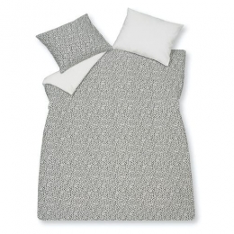 VanDyckPURE53percalefloweranthraciteDekbedovertrek