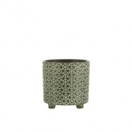 J-LinebloempotBloem-keramIek-groen-medium-14cm
