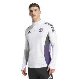 adidasManchesterUnitedTrainingstrui14-Zip2025-2026WitZwartPaars