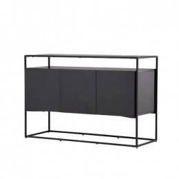 NestlivingCedricDressoir-Hout-MetalenPoten-B120cm-Zwart