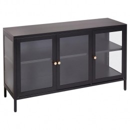 Beliani-NEWPORT-Sideboard-Zwart-Staal