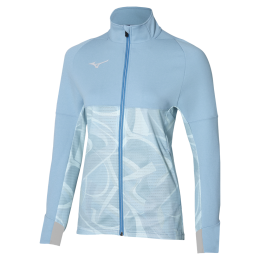 MizunoPARISATHLETEHYBRIDWARMUPJACKETGlacierlakeDamesMaatS