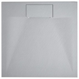 Beliani-AZZURRO-Douchebak-Grijs-90x90x3cm-SMCkunststof