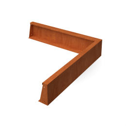 FrontaKeerwandencortenstaalhoekstukbuitenhoekL100xB10xH20cmGeroba-Geroba